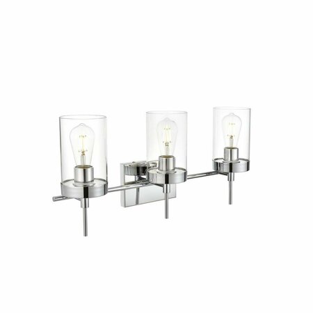 CLING 110 V Three Light Vanity Wall Lamp, Chrome CL2963631